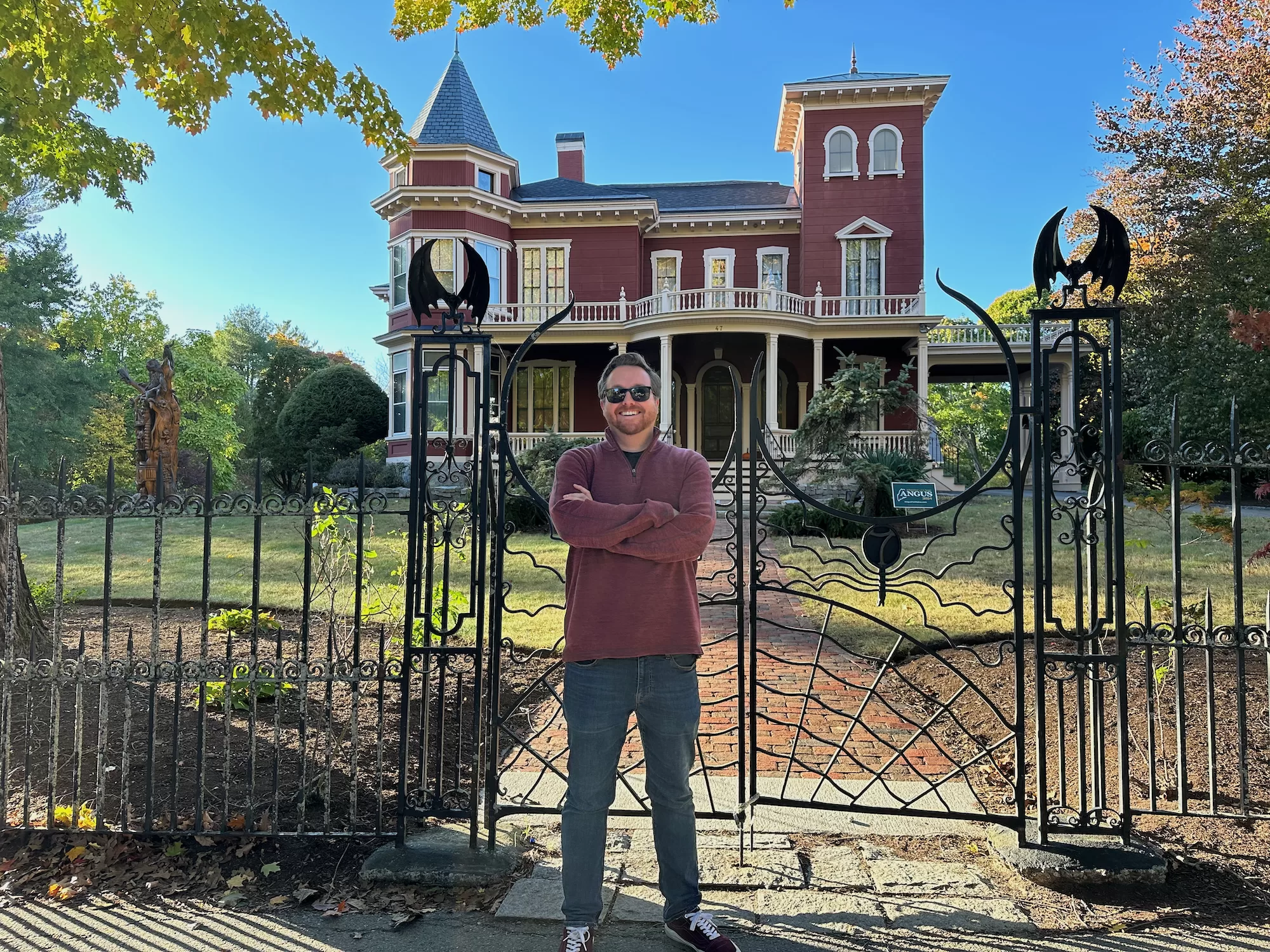 In front of Stephen King's house