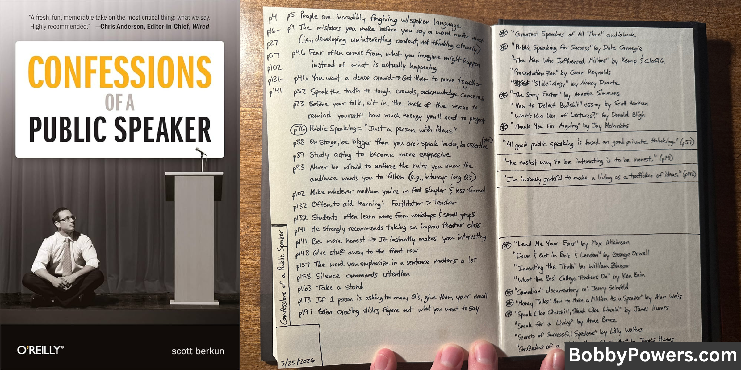 Confessions of a Public Speaker (Book Notes)